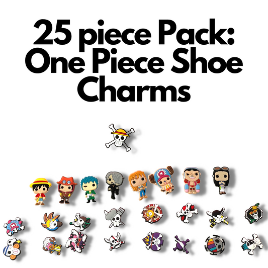 25 Pieces Pack Anime: One Piece Shoe Charms